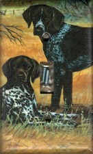 German Shorthair Pointer Single Toggle light switch plate, made in the USA