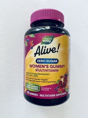 Nature Way Alive! Women s Gummy Multivitamins Zero Sugar 50ct  EXP 7/25