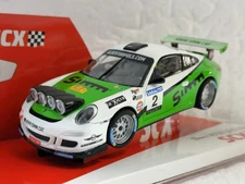 SCX U10332 Porsche 911 RALLY Orriols, #2 1:32 Slot Car with Operating Lights
