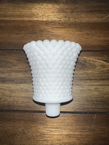 One (1) Milk Glass Hobnail Pegged Votive Candle Holders (E328)