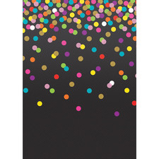 Better than Paper  Bulletin Board Roll, 4' X 12', Colorful Confetti on Black, Pa