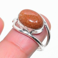 Red Sunstone Gemstone 925 Sterling Silver Jewelry All Size Ring For Gift