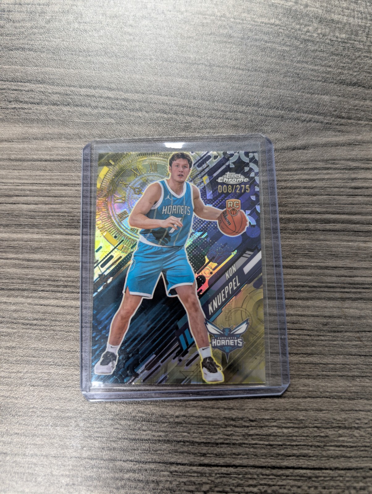 2025-26 Topps Chrome Kon Knueppel RC GO TIME GT-19 /275 Yellow Refractor