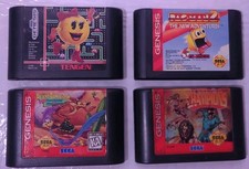 Sega Genesis Game Lot Ms. Pac, Pac2, Desert Demolition, And Eternal Champions