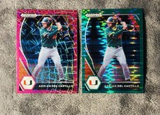 Adrian Del Castillo 2021 Prizm Draft Picks Pink Velocity & Green Pulsar Parallel