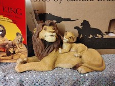 Lion King Sandicast Mufasa Simba sculpture Sandra Brue LK 02 W/Box