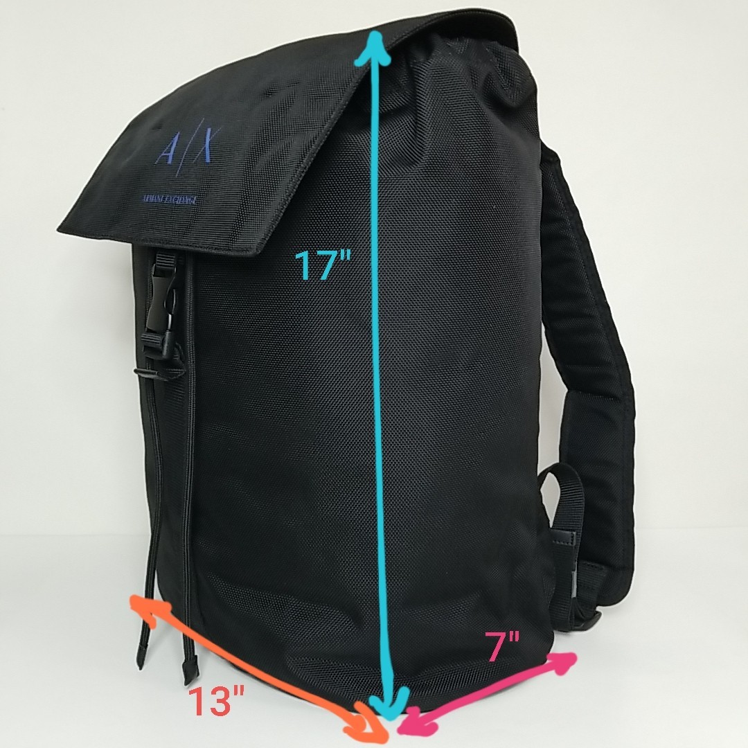 Armani Exchange 17" Basic Backpack Black Nylon To… - image 7