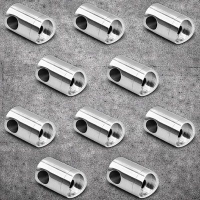 Querstabhalter 10 STÜCK Anschluss: Flach & Rund Stabhalter Fitting Edelstahl V2A