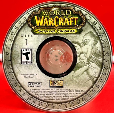 2006 WOW World Of Warcraft The Burning Crusade Blizzard Disc 1 CD
