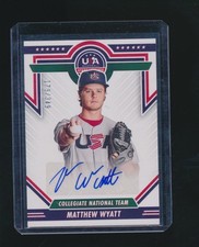 MATTHEW WYATT 2022 PANINI STARS & STRIPES COLLEGIATE NATIONAL TEAM AUTO 179/349
