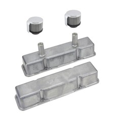 Sbc Tall Aluminum Valve Covers Shielded Breathers Chrome Sbc Tall Aluminum Valve Covers Shielded Breathers Chrome
