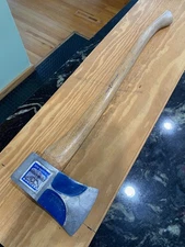 NOS COLLINS COMMANDER Axe 3 1/2 embossed and stamped Genuine Collins Hickory