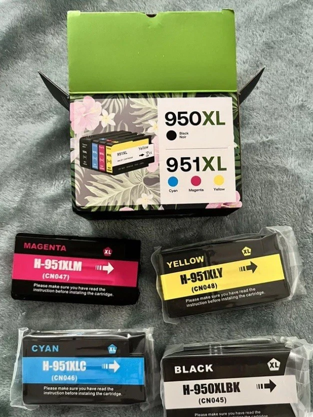 4x Cartuchos de tinta 950XL 951XL para HP Officejet Pro 8615 8616 8100 8620 8630 8660 Foto 2 de 2