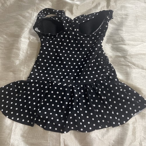Traje de baño completo a lunares color blanco y negro SIN MARCA - Imagen 3 de 5