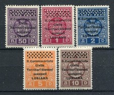 LJUBLJANA OCC. ITALIENNE 1941 SIGNATASSE COMMISSARIATERIE COMPLETE MNH** CAT....