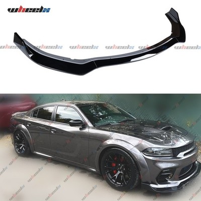FOR 2020-2023 DODGE CHARGER WIDEBODY FRONT BUMPER SPLITTER LIP GLOSSY BLACK ABS