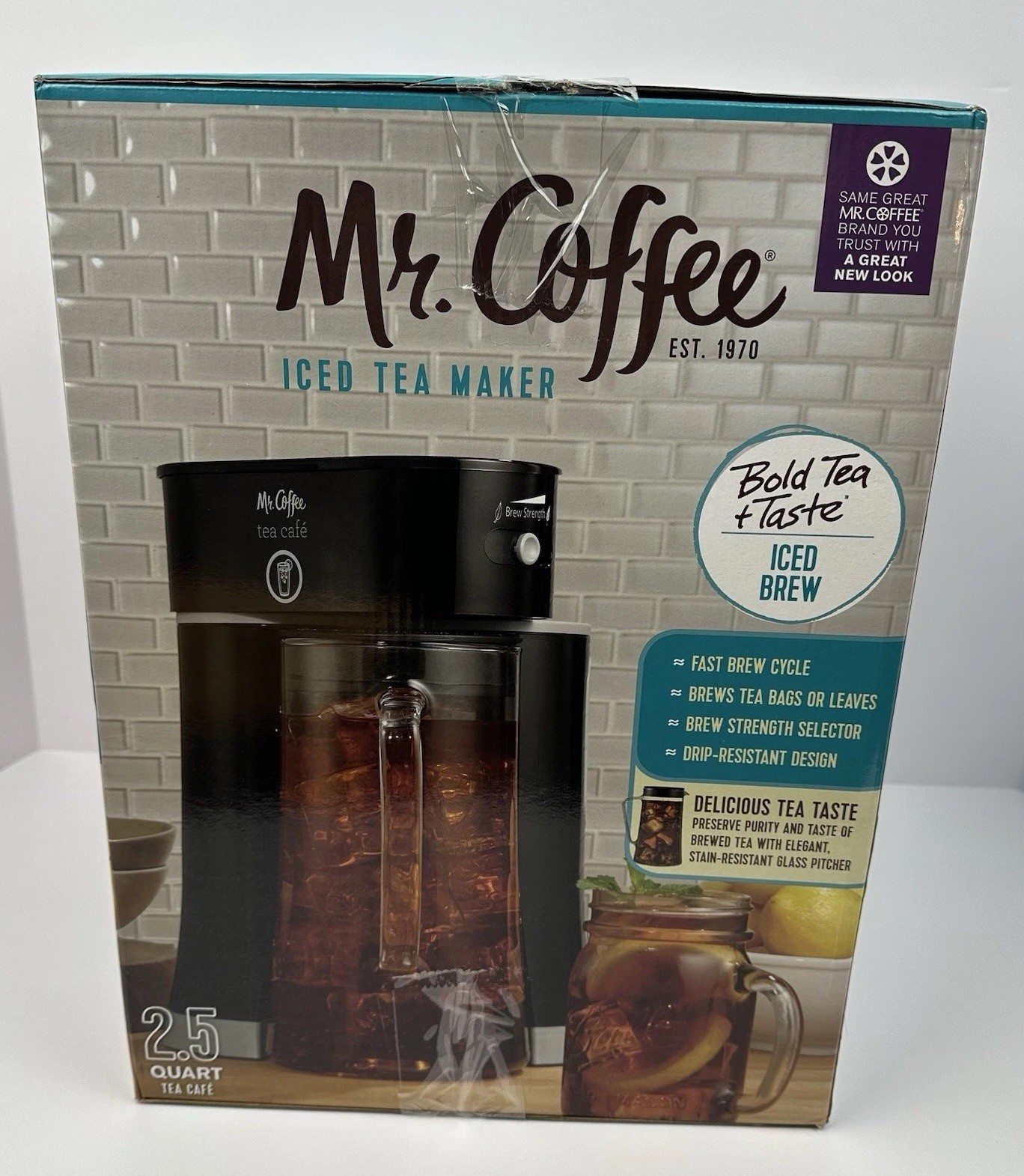 2.5 Quart Tea Cafe Iced Brew Machine Black Sealed New