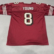 Vintage San Francisco 49ers Football Jersey Mens XXL Young 8 Red NFL Starter 90s