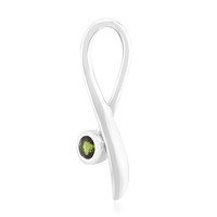 Cavill SilberanhäNger 0,145Ct GrüNer Turmalin Rund Modern Palladium