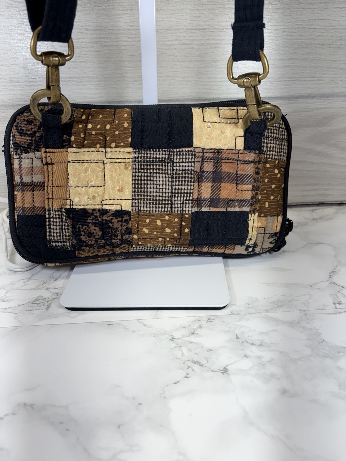 Donna Sharp Vintage Quilted Patchwork Shoulder Ba… - image 4