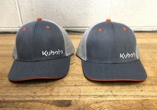 KUBOTA TRACTOR TRUCKER BASEBALL HAT PAIR OF 2 HATS