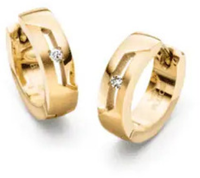 Boccia Titanium - Creole 14,5Mm Titan Goldf. Brillant - 5045-05 - Ohrschmuck