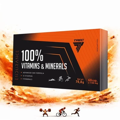TREC 100% VITAMINS & MINERALS TÄGLICHE UNTERSTÜTZUNG FÜR IMMUNSYSTEM & ENERGIE - Bild 1 von 4