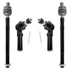 BOXI Set of 4 Front Inner Outer Tie Rod End Links Fits for Chevrolet Colo...
