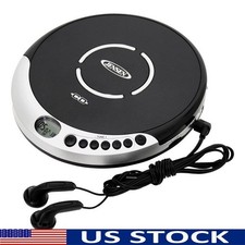 CD-60R Portable CD Player with Bass Boost Programmable Memory FM Receiver Black