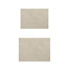 Produktbild - Teppich Anti-Rutsch Geometrisch Hochflor Wohnzimmerteppich Refurbished