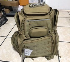 TIDEWE Tactical Handgunner Backpack Range Bag with Case for 4 Pistols - Tan - NE