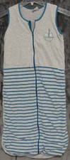 Impidimpi Sleep Sack For Children XL 38" Wearable Blanket Blue Grey Striped Boat