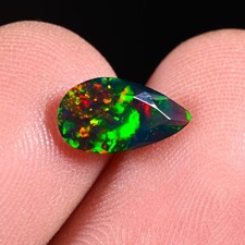0.70 CT Natural Ethiopian Faceted Opal Multi Fire Loose Gemstone