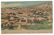 Nazareth The Holy Land Israel Palestine Aerial View Illustrated Card c1920