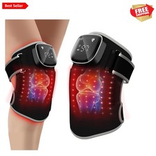 Red Light Therapy for Knee: Knee Massager with 6 Heat and 5 Vibration Cordles...