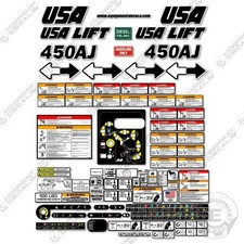 Custom USA Decal Upgrade For JLG 450AJ Boom Lift - Aftermarket 3M Kit