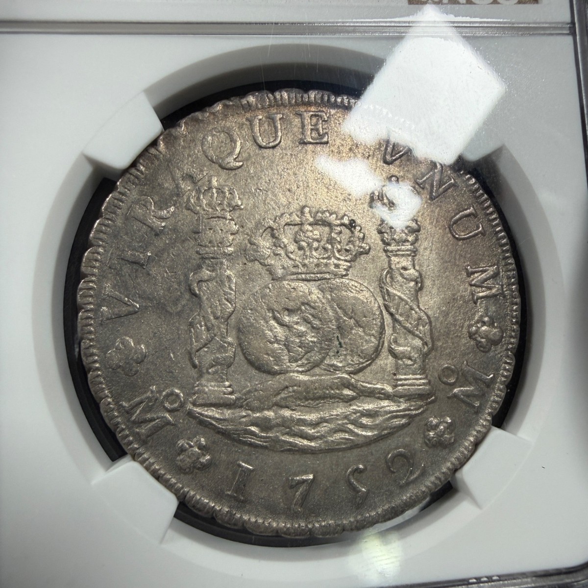 Mexico - 8 Reales - 1752 Mo MF - NGC AU 55 - Pillar Type - Chipped
