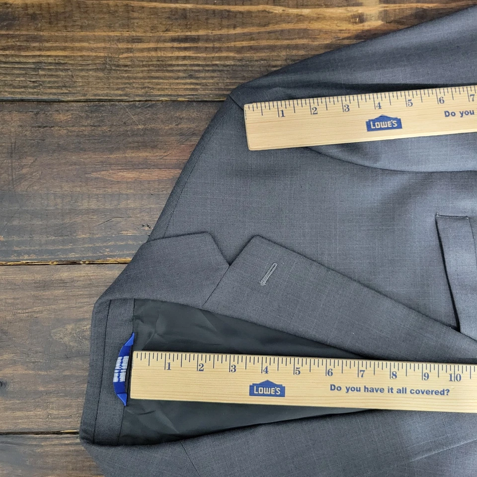 APT.9 Men's Sport Coat Blazer Gray Polyester Blend Premier Flex Slim Fit 40S - Image 4 of 4