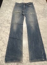 Vintage Levi  s 517 Blue Jeans Men 31x34 Orange Label Thrashed Whiskers Made USA