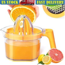 Ergonomic Manual Juicer Multi-functional Squeezer Measuring Cup Tool W/ Grater