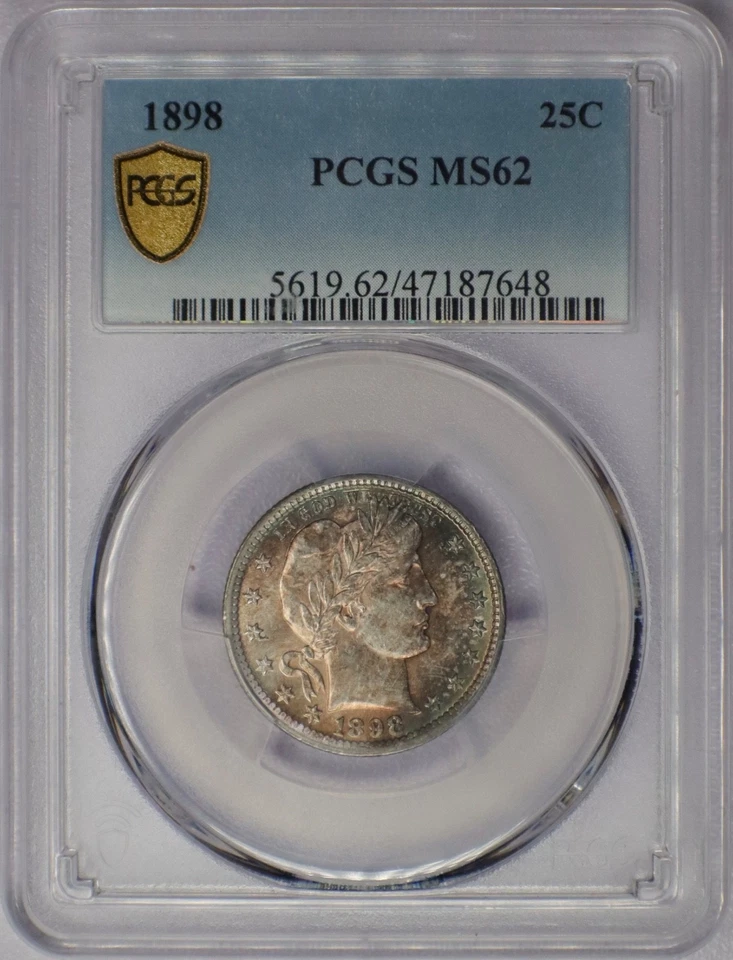 1898 25c Barber Quarter - PCGS MS 62 - Image 4 of 4