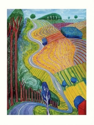 David Hockney Going Up Garrowby Hill Druck ungerahmt