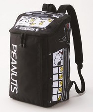Peanuts Snoopy School Bus Backpack Black Multi Pockets A4 OK Japan New