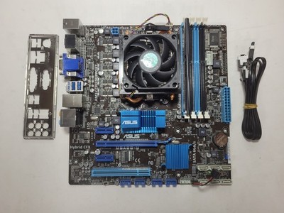 ASUS M5A88-M Motherboard AMD FX-4100, 2GB RAM, IO Shield #1356