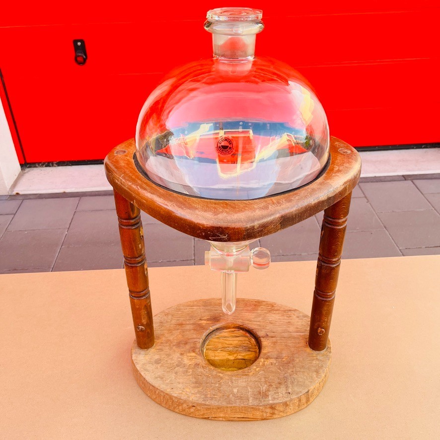 German Vintage | Glaswerk Wertheim | Cold Brew Dripper(?) – mit Holzständer
