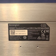 Kensington SD5600T Thunderbolt 3 USB-C Dual 4K Docking Station 96W PD Aluminum