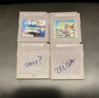 Nintendo Game Boy Lot Of Four 4 Games Missing Label Zelda Football Two Unknown