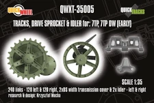 QuickWheel 1/35 Tracks, Drive Sprockets, Idlers for 7TP, 7TP DW (early)