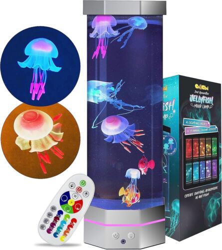 Lamp Fake Fish Jelly Fish Tank Aquarium Lava Lamp Night Light Room Decor Home