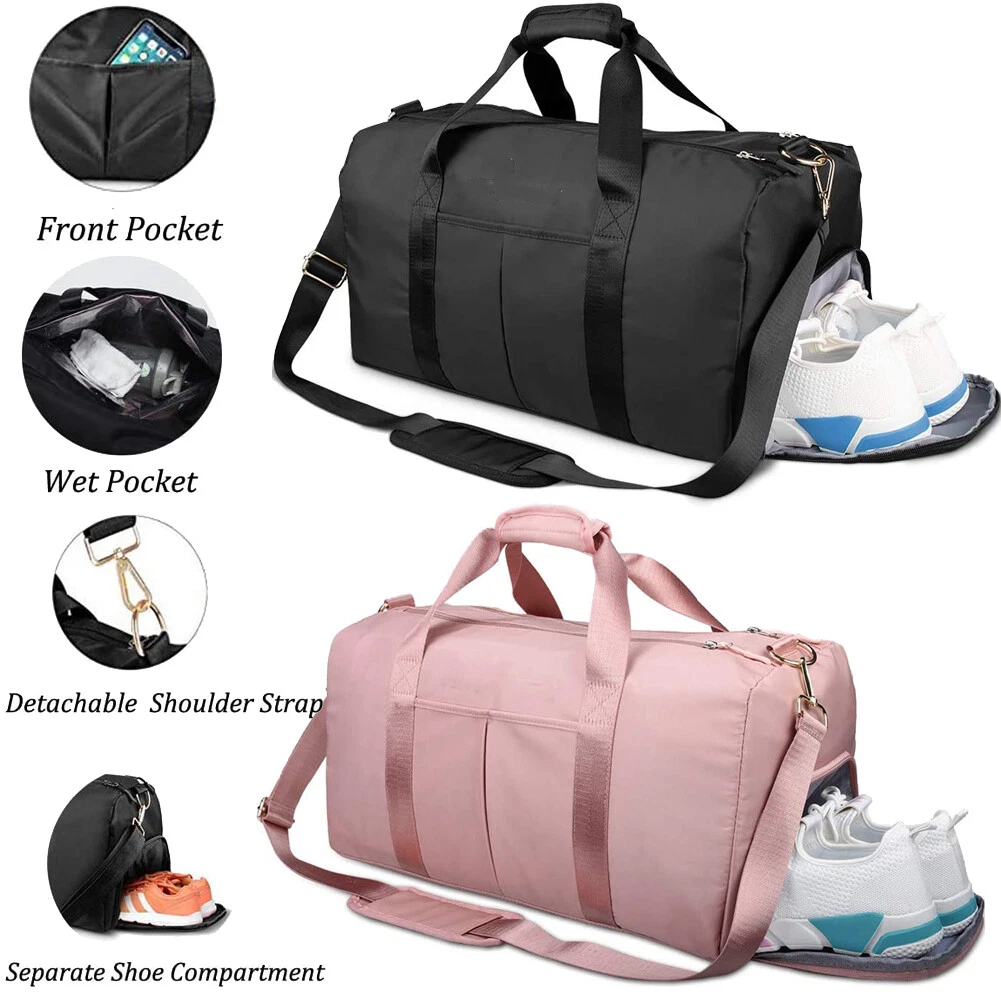 Men Dry Wet Separation Bags with Shoes Compartment Tote Gym